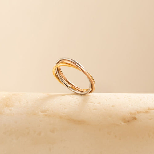 trio gliding fidget ring