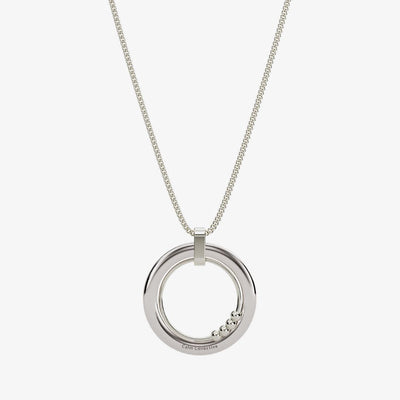 silver 4-bead fidget necklace