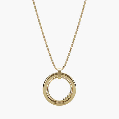 gold 4-bead fidget necklace