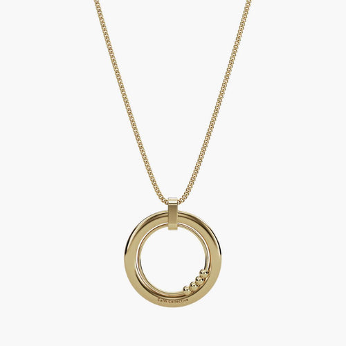 gold 4-bead fidget necklace