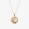 gold sphere-edged day and night spinning necklace