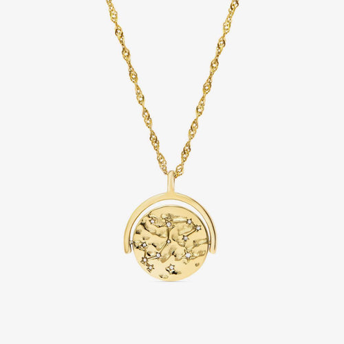 gold constellation spinning necklace