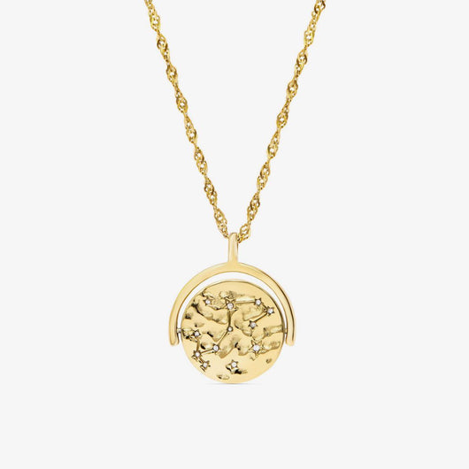 gold constellation spinning necklace