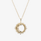 gold rotating moon necklace