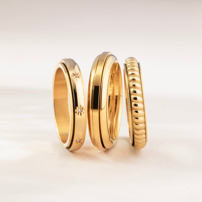 gold spinning band ring