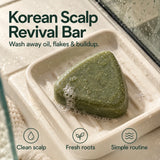 Korean Scalp Revival Bar. A plain scalp-cleansing bar with no logo stamped on the product.